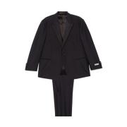 Elegant Pak voor Mannen Canali , Black , Heren