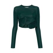 Bosgroene Ringdetail Longsleeve Top Christopher Esber , Green , Dames