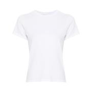 Wit Katoenen Crew Neck T-shirt Khaite , White , Dames