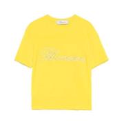 Citroengele Kristalversierde Trui Blumarine , Yellow , Dames