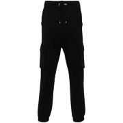 Cargo Stijl Katoenen Broek Balmain , Black , Heren