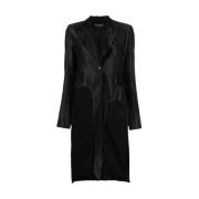 Asymmetrische Satijnen Tail Jacket Ann Demeulemeester , Black , Dames