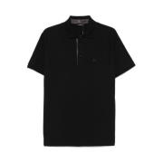 Zwarte Polo Kraag Sweater met Pegaso Motief Etro , Black , Heren