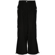 Zwarte Cargo Broek met Trekkoordzoom Stine Goya , Black , Dames