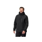 Jasper Regenjas - Zwart Jack Wolfskin , Black , Heren