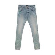 Lichtblauwe Verfspatten Jeans Amiri , Blue , Heren