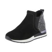 Nubuck Enkellaarzen Remonte , Black , Dames