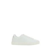 Grieks Print Leren Sneakers Versace , White , Dames