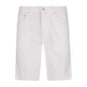 Witte Bermuda Shorts van Katoenmix met Mid-Rise Taille Jacob Cohën , W...