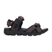 Grijze Casual Open Platte Sandalen Rieker , Gray , Heren