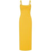 Gele Cowl Neck Mouwloze Jurk Rebecca Vallance , Yellow , Dames