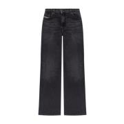 Donkergrijze D-Akemi 1978 Jeans Diesel , Black , Dames