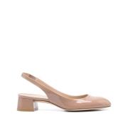 Elastische Slingback Blokhak Schoenen Stuart Weitzman , Beige , Dames