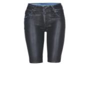 Stijlvolle Denim Shorts Diesel , Black , Dames