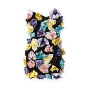 Bloemenapplicatie Strapless Mini Jurk The Attico , Multicolor , Dames