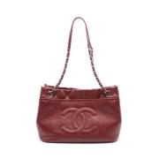 Pre-owned Leather crossbody-bags Chanel Vintage , Red , Dames