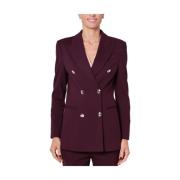 Bordeaux Double-Breasted Jacket Milano Stijl Liu Jo , Red , Dames