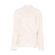 Beige Button-Up Drop Shoulder Shirt Lemaire , Beige , Dames