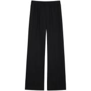 Zwarte Plooi Detail Hoge Taille Broek Anine Bing , Black , Dames