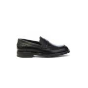 Leren Heren Loafer Model 72N8 Frau , Black , Heren