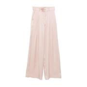 Roze zijden palazzo broek Zimmermann , Beige , Dames