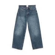 Blauwe Wide Leg Denim Jeans Anine Bing , Blue , Dames