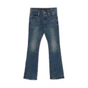 Blauwe Voorknop Jeans Klassieke Vijf Zakken Purple Brand , Blue , Here...