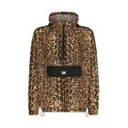 Leopardprint Hoodie Dolce & Gabbana , Brown , Heren