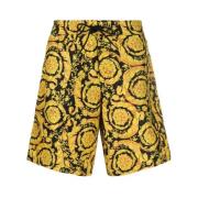 Barocco-print Strandkleding Ondergoed Versace , Yellow , Heren