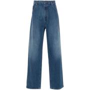 Poederblauwe Denim Jeans Tapered Been Axel Arigato , Blue , Heren