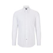 Casual overhemd lange mouw Hugo Boss , White , Heren