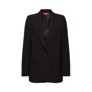 Geweven Blazer Esprit , Black , Dames