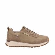 Bruine Nubuck Sneaker Vetersluiting Rieker , Brown , Dames