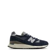 Zwart/Grijs Suède Panel Sneakers New Balance , Blue , Heren