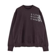 Katoenen Logo Sweatshirt MM6 Maison Margiela , Purple , Dames