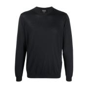 Elegante Blauwe Heren Sweatshirt Giorgio Armani , Blue , Heren