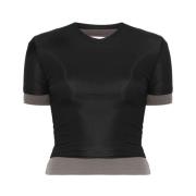 Zwart Laagjes Twist Detail T-shirt Christopher Esber , Black , Dames