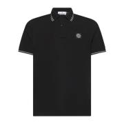 Gestreept Polo Zwart T-shirt Stone Island , Black , Heren