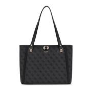 Nolana Kleine Schoudertas met Logo Guess , Black , Dames