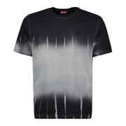 Grijze T-shirt Lente-Zomer 2025 Diesel , Black , Heren