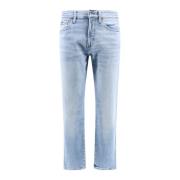 Slimme Stretch Katoenen Jeans met Rits Hugo Boss , Blue , Heren