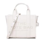 Witte leren schoudertas met logo Marc Jacobs , White , Dames