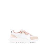 Sneakers van suède en mesh met logodetails Roberto Cavalli , White , D...