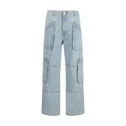 Cargo Denim Broek met Zakken Amiri , Blue , Dames