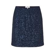 Blauwe Pailletten Mini Rok voor elke gelegenheid mbyM , Blue , Dames