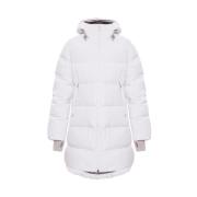 Nylon donsjack met capuchon Herno , White , Dames