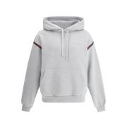 Hoodie met kleurrijke banden Gucci , Gray , Heren