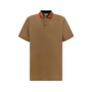 Katoenen poloshirt met monogram Burberry , Brown , Heren