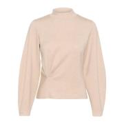 Blouse met gedrapeerd detail Vanilla Melange InWear , Beige , Dames