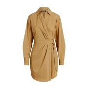 Koperen minijurk Ralph Lauren , Beige , Dames